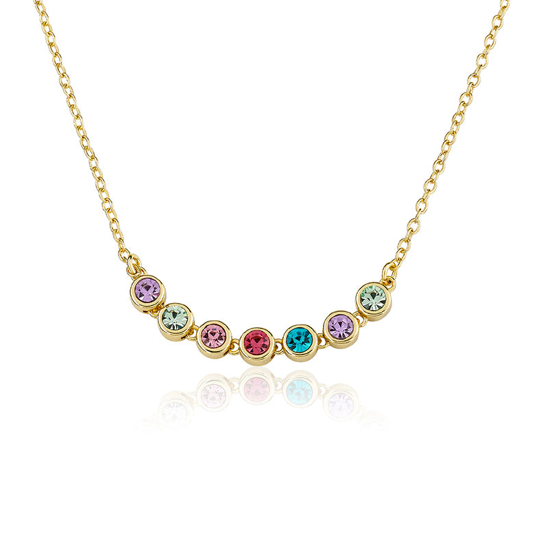 Rainbow Bezel Necklace