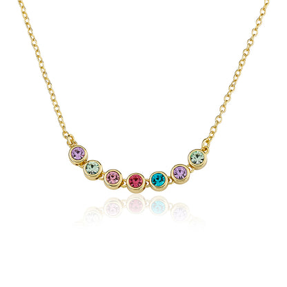 Rainbow Bezel Necklace