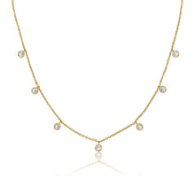 CZ Bezel Dangles Necklace