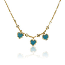 Triple Heart Dangle Necklace