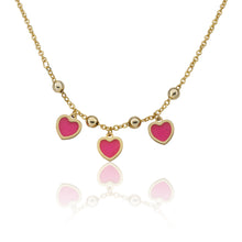 Triple Heart Dangle Necklace