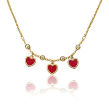 Triple Heart Dangle Necklace