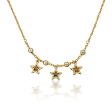 Triple Star Dangle Necklace