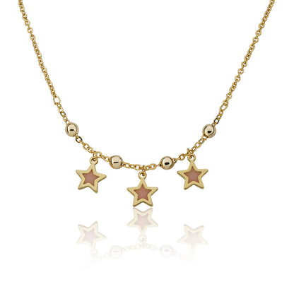 Triple Star Dangle Necklace