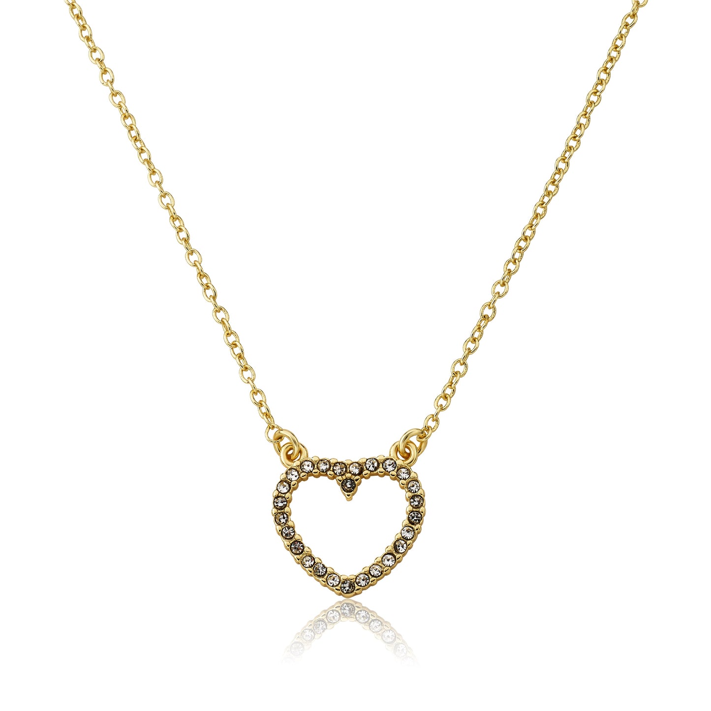 Open Heart Cz Necklace