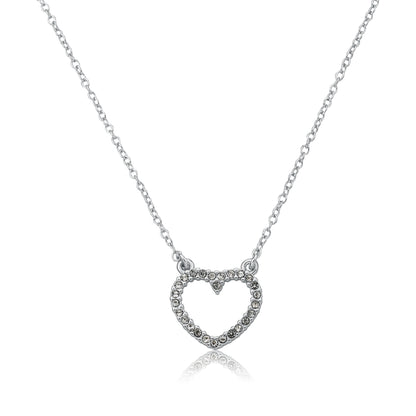 Open Heart Cz Necklace