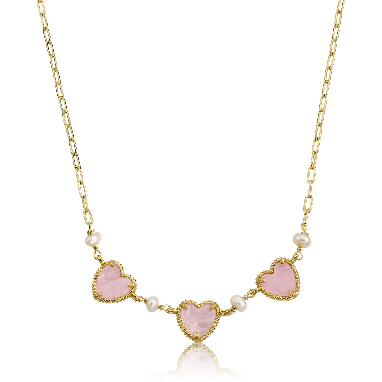 Mother of Pearl Heart Necklace