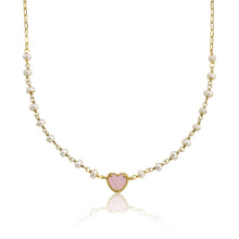 Mother Of Pearl Heart Necklace