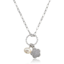 Micro Pave Flower Necklace