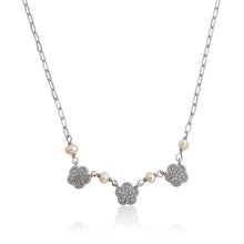 Micro Pave Flower Necklace