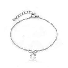 Sam K Rose Rhodium Bow Bracelet