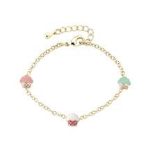 Sam K Multi Color Enamel Cupcake Charm Bracelet