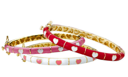 Enamel Heart Bangle